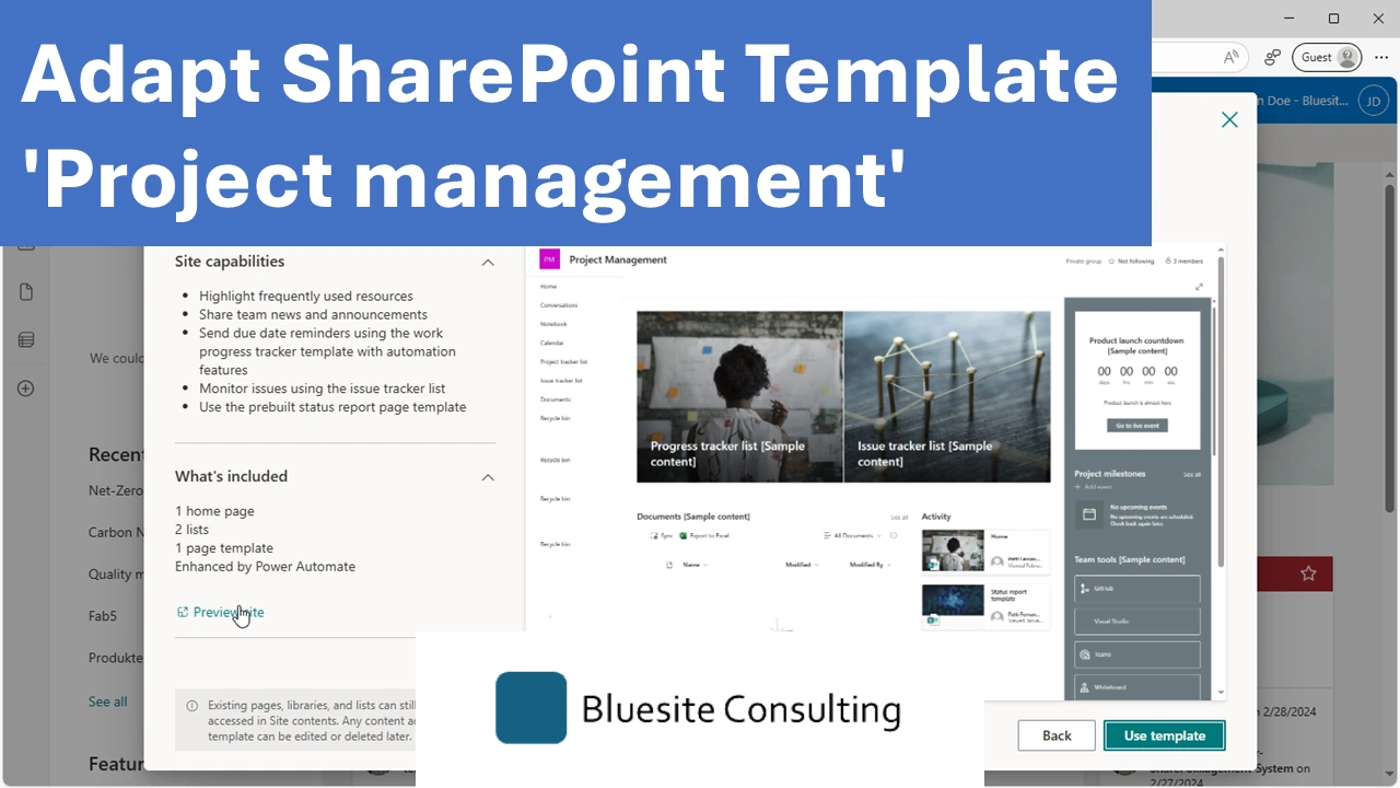 Adapt SharePoint Template 'Project management' - video thumbnail